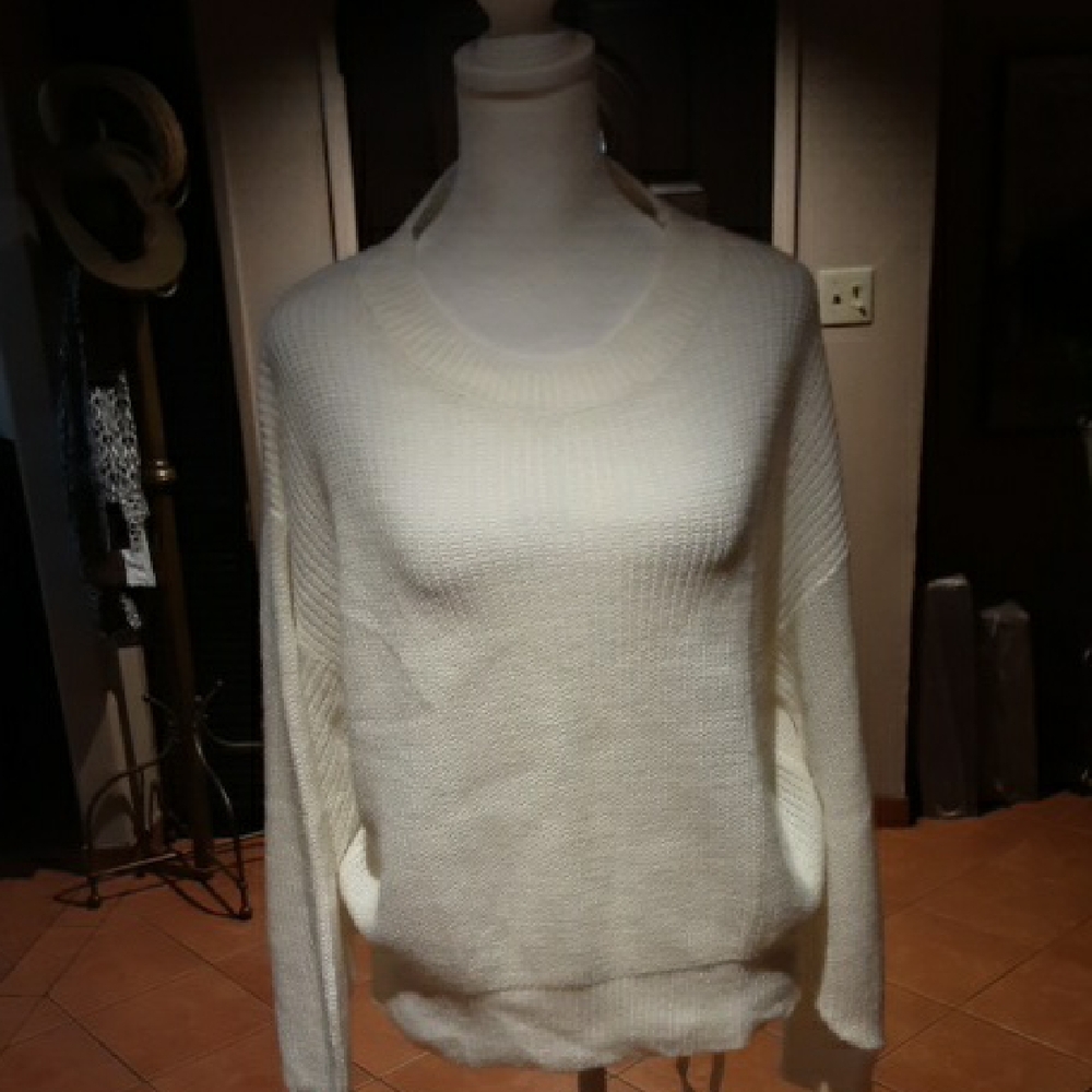 SHEIN Off-White Crew Neck Sweater